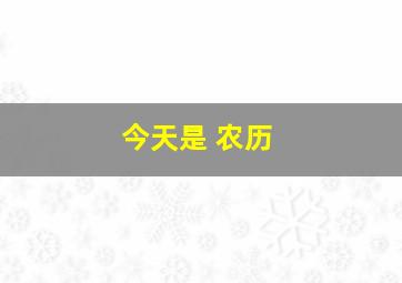 今天是 农历